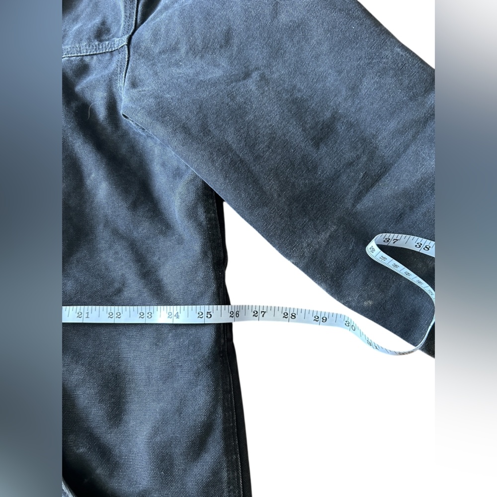 Vintage Carhartt Men’s Black Sherpa Lined Canvas Work Jacket Sz XL - Chore Coat - Picture 7 of 15